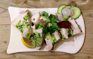 Tartine poulet et avocat